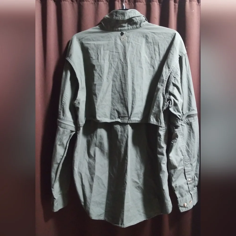 Versatile army green  Mens size medium Gander Mtn button-up shirt - Picture 6 of 12